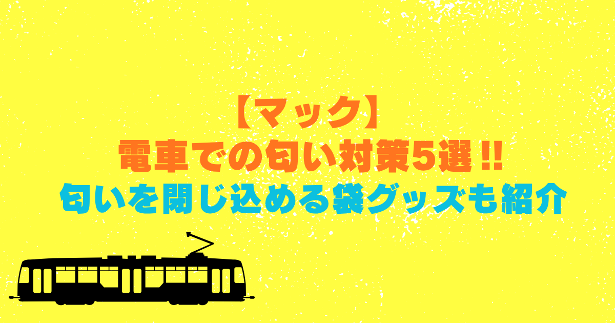 【マック】電車での匂い対策5選‼匂いを閉じ込める袋グッズも紹介